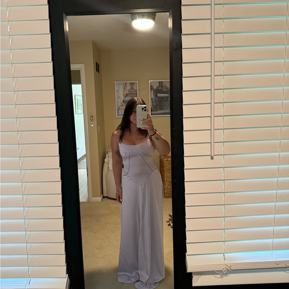 Light purple maxi dress satin - Picture 1 of 6